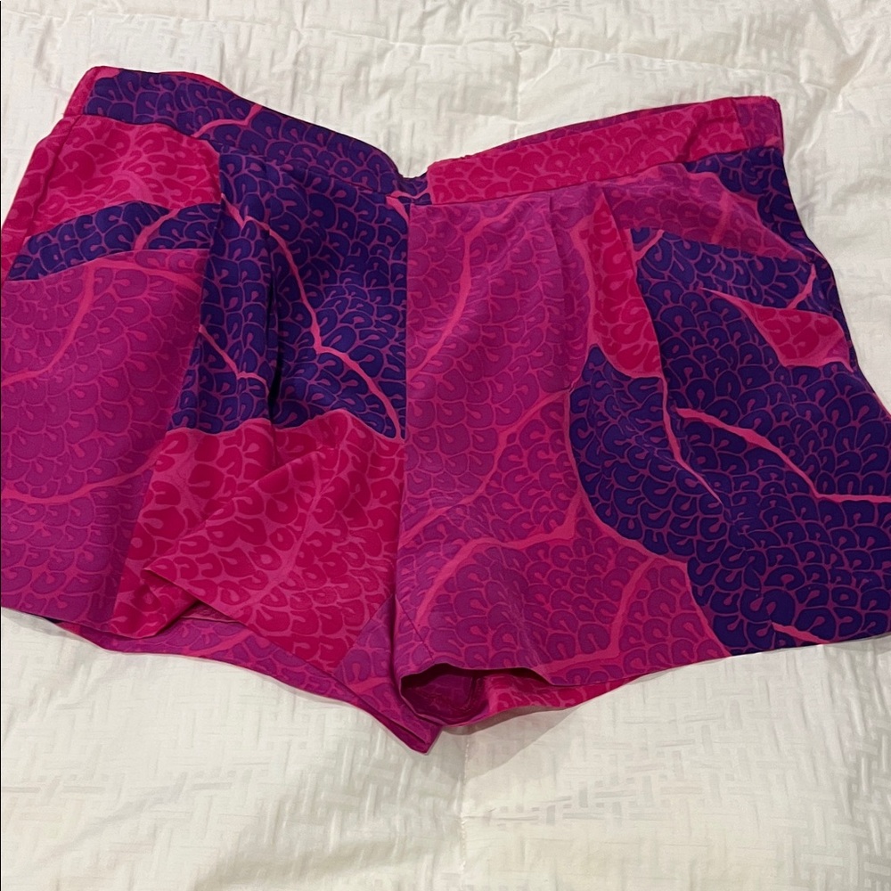 Trina Turk Pink and Purple Patterned Shorts